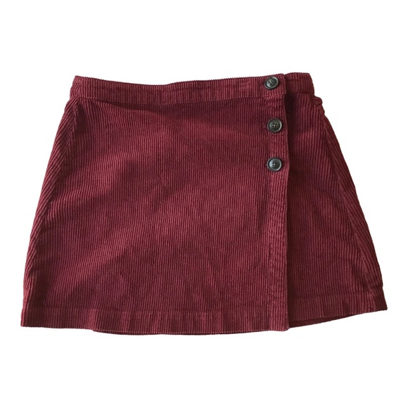 Unpublished Corduroy Mini Wrap Skirt - Picture 1 of 5